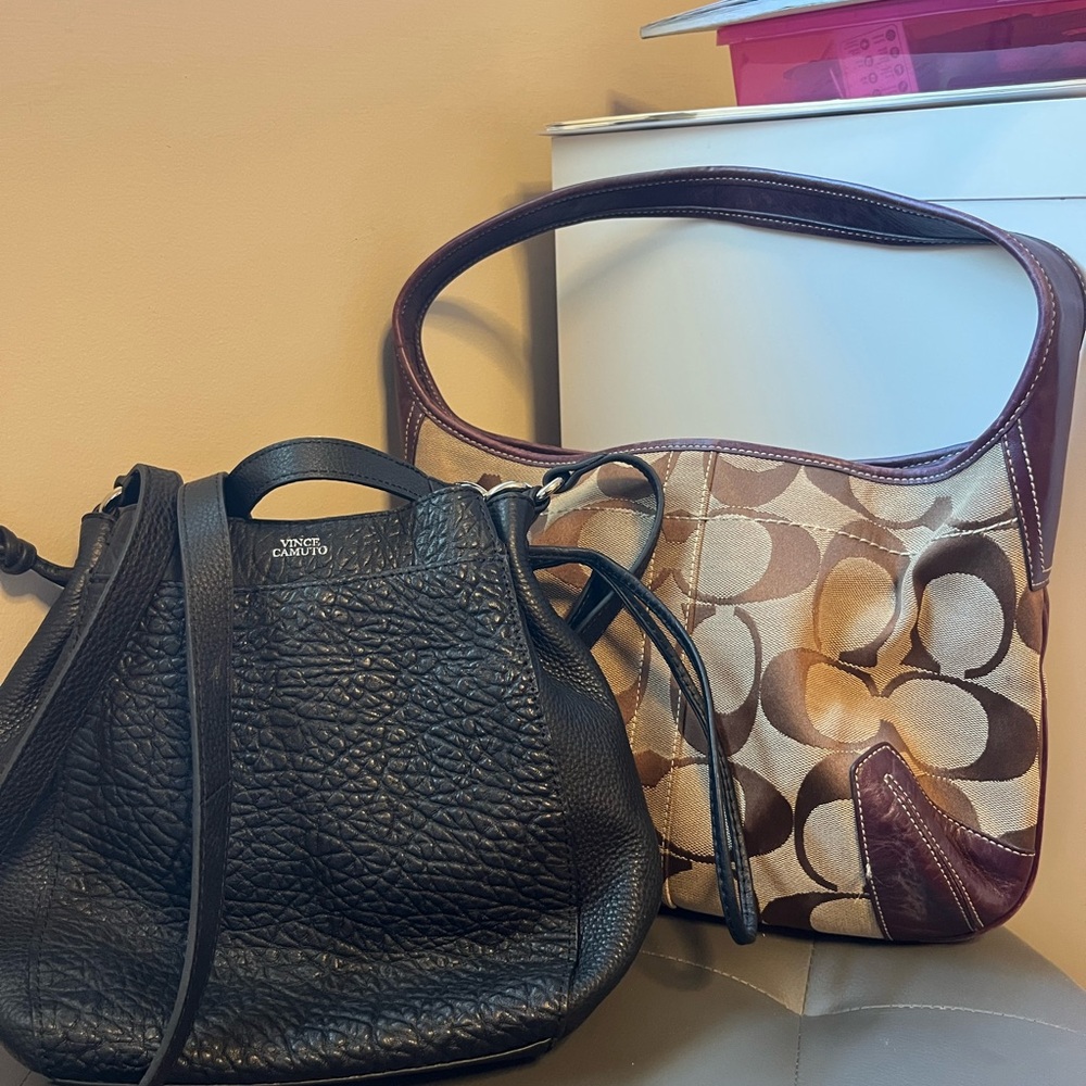 Coach Bag with Deep Purple Interior and Vince Camuto bag SOLD TOGETHER